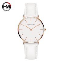 Reloj Mujer Hannah Martin Acero Oro Rosa y Cuero Blanco HAN-M-13